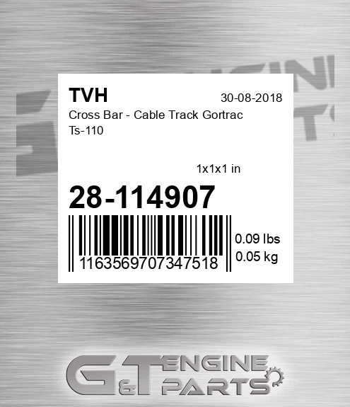 28-114907 Cross Bar - Cable Track Gortrac Ts-110