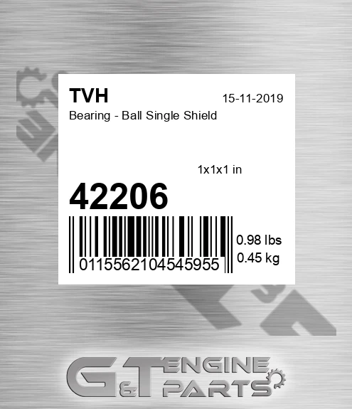 42206 Bearing - Ball Single Shield