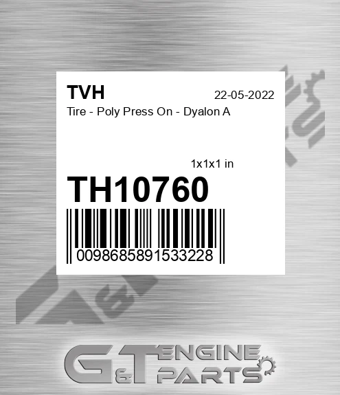 TH10760 Tire - Poly Press On - Dyalon A