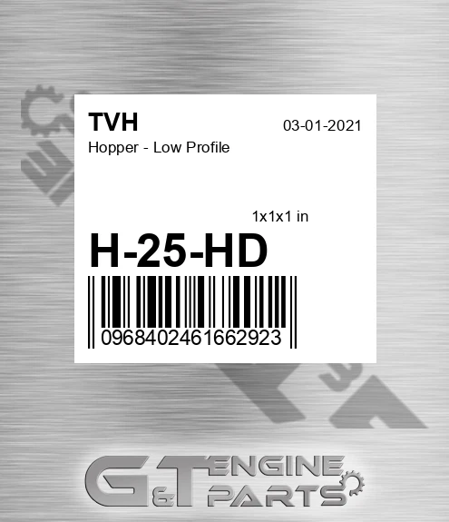 H-25-HD Hopper - Low Profile