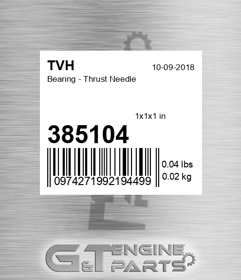 385104 Bearing - Thrust Needle