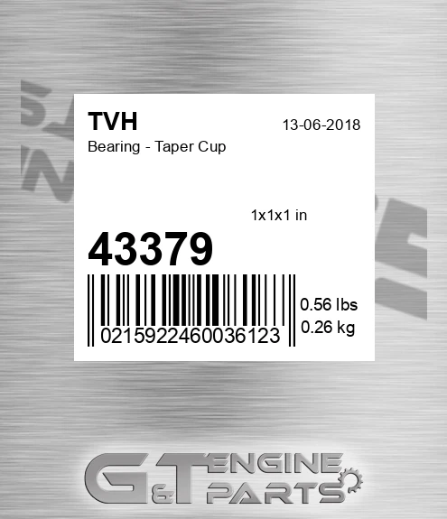 43379 Bearing - Taper Cup