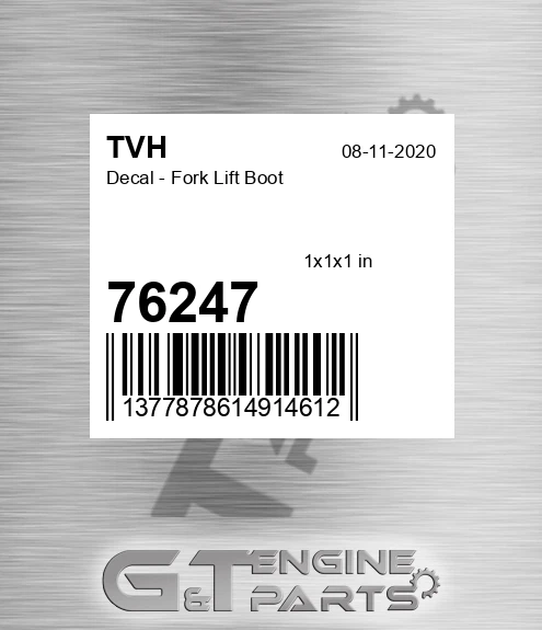 76247 Decal - Fork Lift Boot