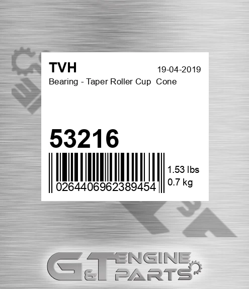 53216 Bearing - Taper Roller Cup Cone