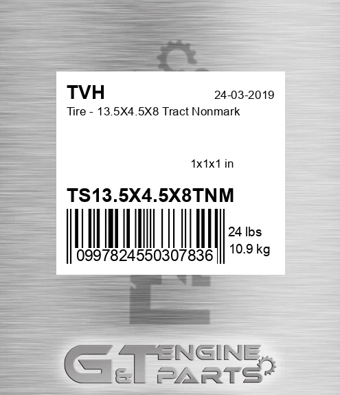 TS13.5X4.5X8TNM Tire - 13.5X4.5X8 Tract Nonmark