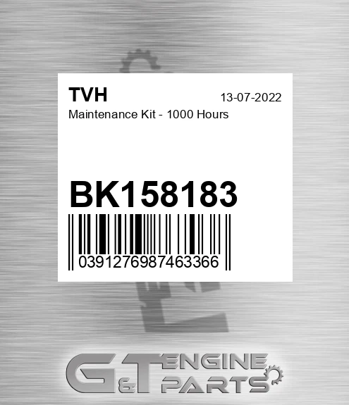 BK158183 Maintenance Kit - 1000 Hours