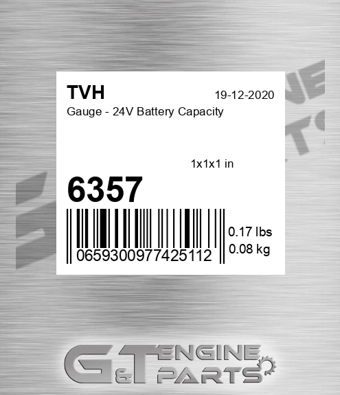 6357 Gauge - 24V Battery Capacity