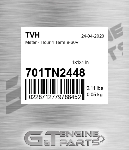 701TN2448 Meter - Hour 4 Term 9-60V