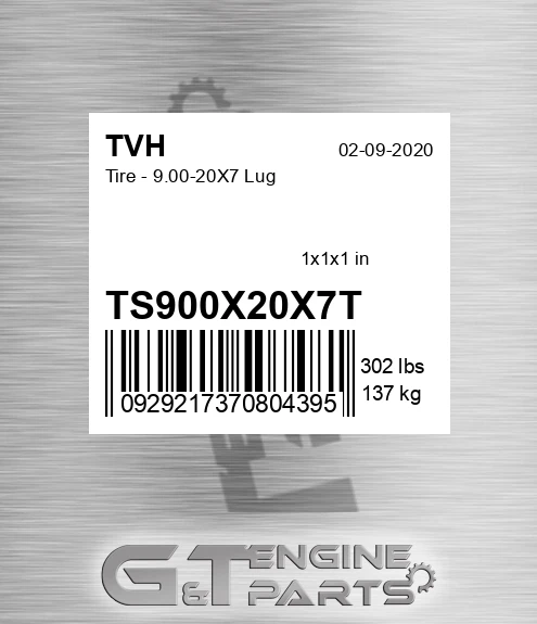 TS900X20X7T Tire - 9.00-20X7 Lug