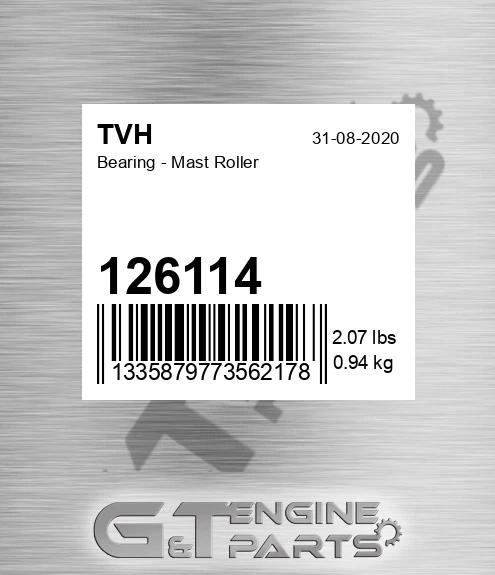 126114 Bearing - Mast Roller