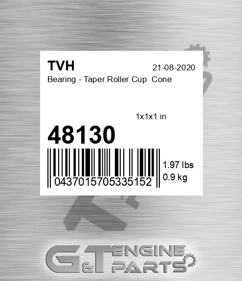 48130 Bearing - Taper Roller Cup Cone