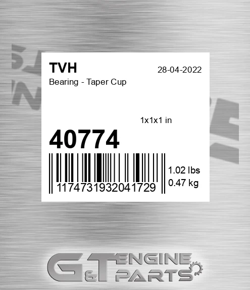 40774 Bearing - Taper Cup