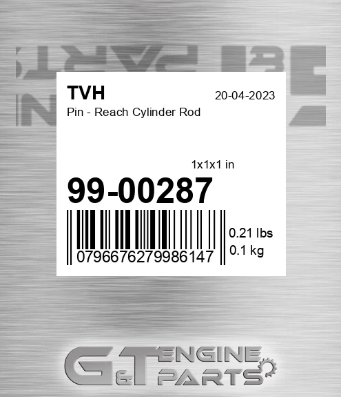 99-00287 Pin - Reach Cylinder Rod