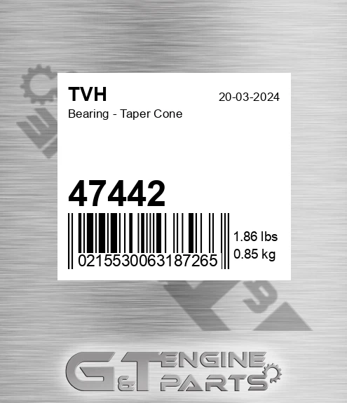47442 Bearing - Taper Cone