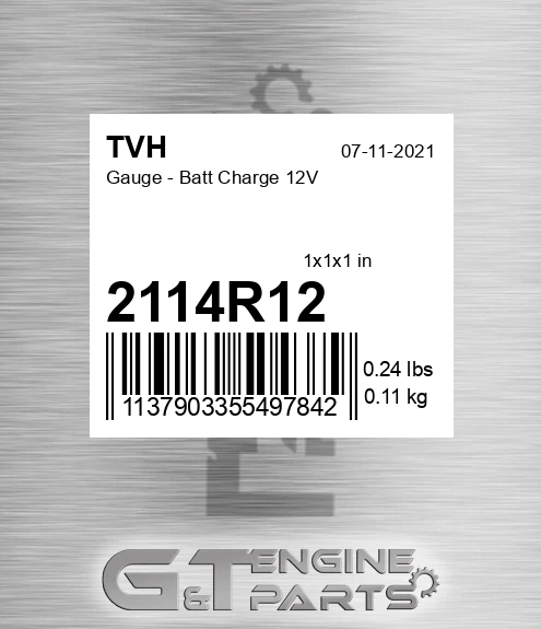 2114R12 Gauge - Batt Charge 12V