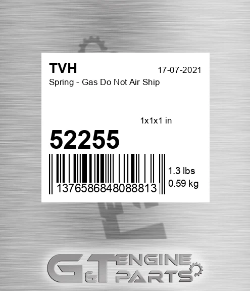 52255 Spring - Gas Do Not Air Ship