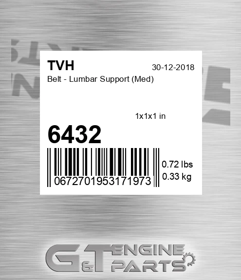 6432 Belt - Lumbar Support Med