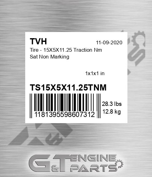 TS15X5X11.25TNM Tire - 15X5X11.25 Traction Nm Sat Non Marking