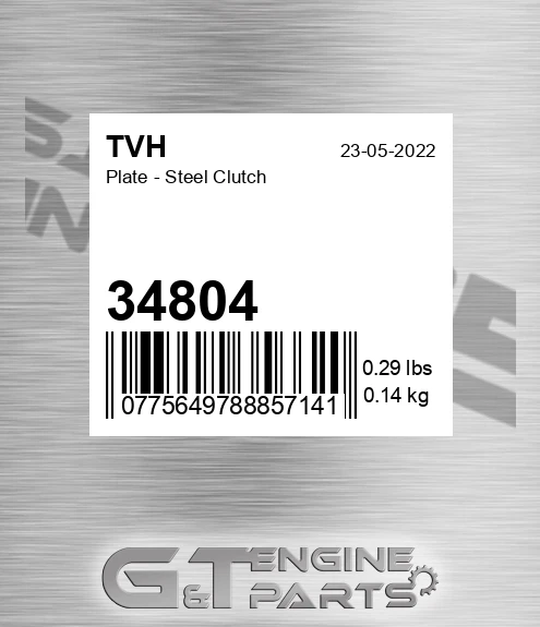 34804 Plate - Steel Clutch