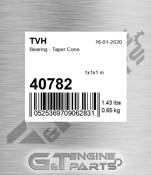 40782 Bearing - Taper Cone