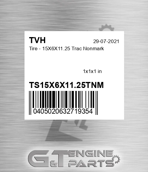 TS15X6X11.25TNM Tire - 15X6X11.25 Trac Nonmark