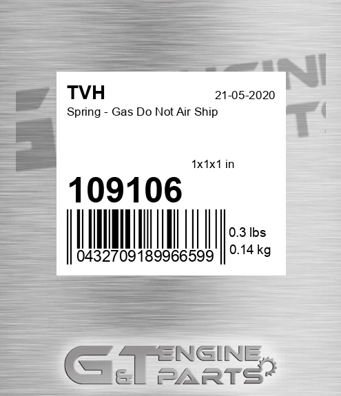 109106 Spring - Gas Do Not Air Ship