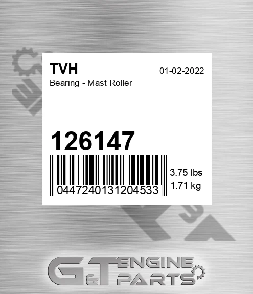126147 Bearing - Mast Roller