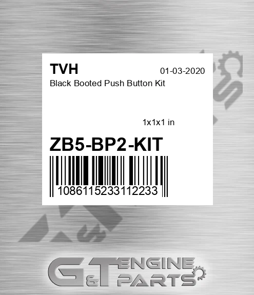 ZB5-BP2-KIT Black Booted Push Button Kit