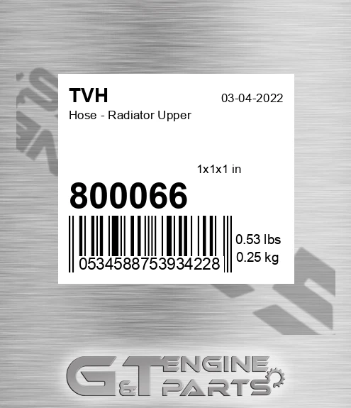 800066 Hose - Radiator Upper