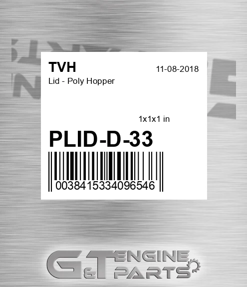 PLID-D-33 Lid - Poly Hopper