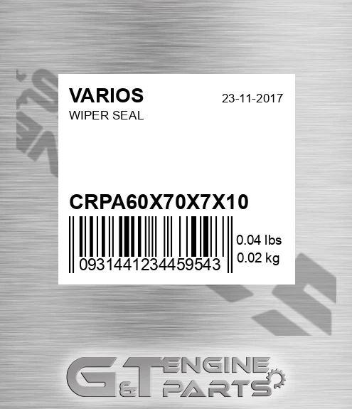 CRPA60X70X7X10 Wiper Seal