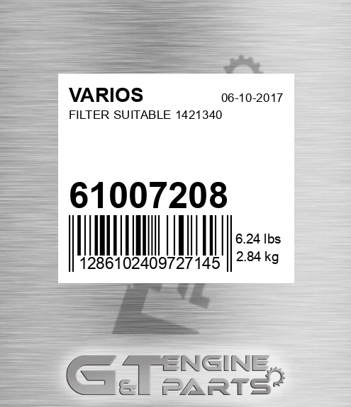 61007208 Filter Suitable 1421340