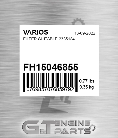 FH15046855 Air Filter for VARIOS