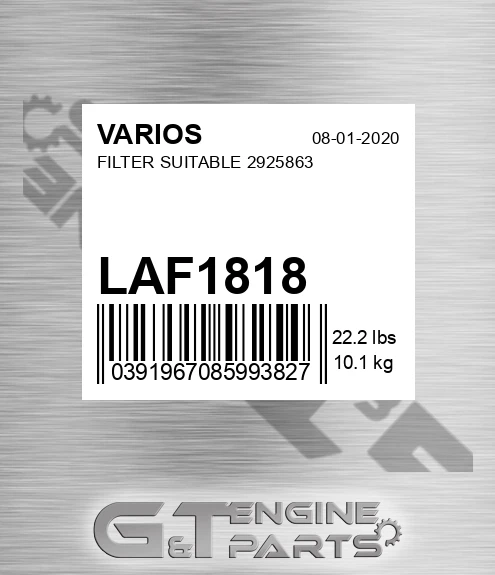 LAF1818 Filter Suitable 2925863