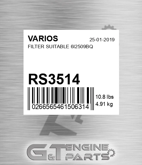 RS3514 Filter Suitable 6i2509bq
