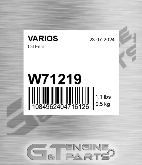 W71219 Oil Filter