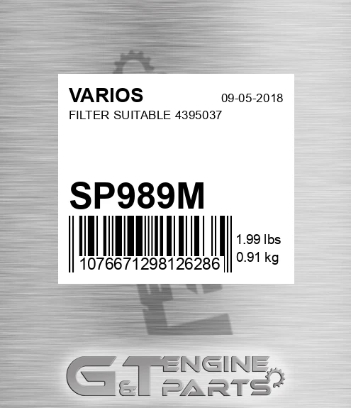 SP989M Filter Suitable 4395037