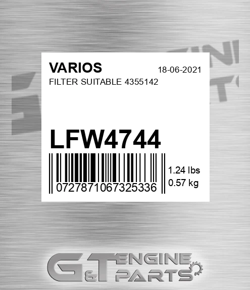 LFW-4744 Filter Suitable 4355142