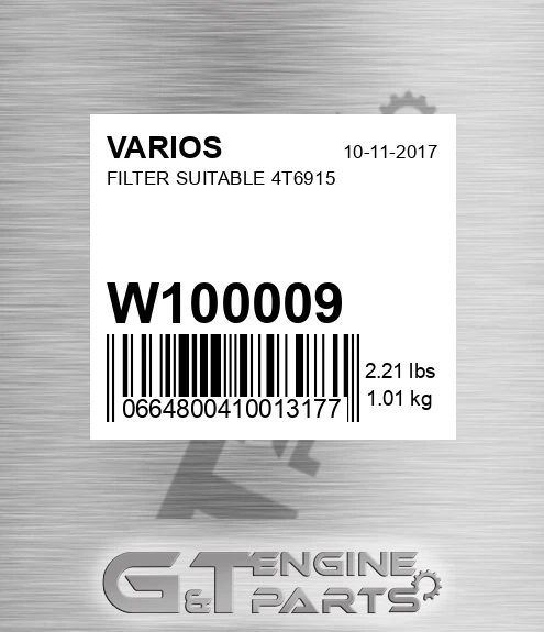 W100009 Filter Suitable 4t6915