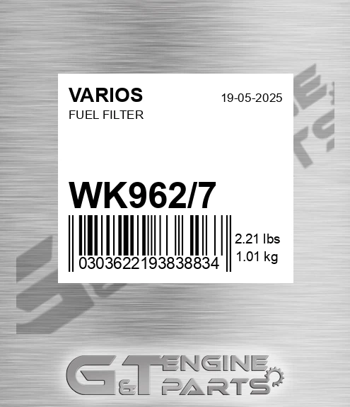WK962/7 Fuel Filter