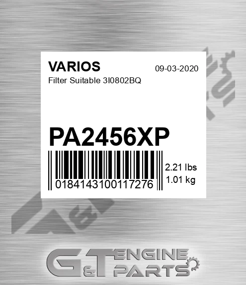 PA2456XP Filter Suitable 3i0802