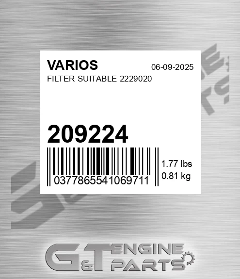 209.224 Filter Suitable 2229020