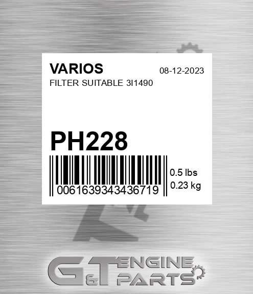 PH228 Filter Suitable 3i1490
