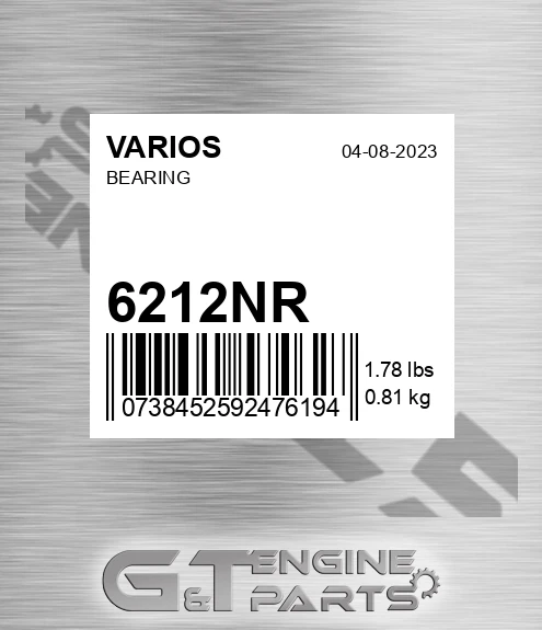 6212NR Bearing