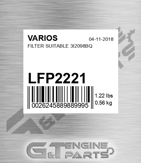 LFP2221 Filter Suitable 3i2098bq