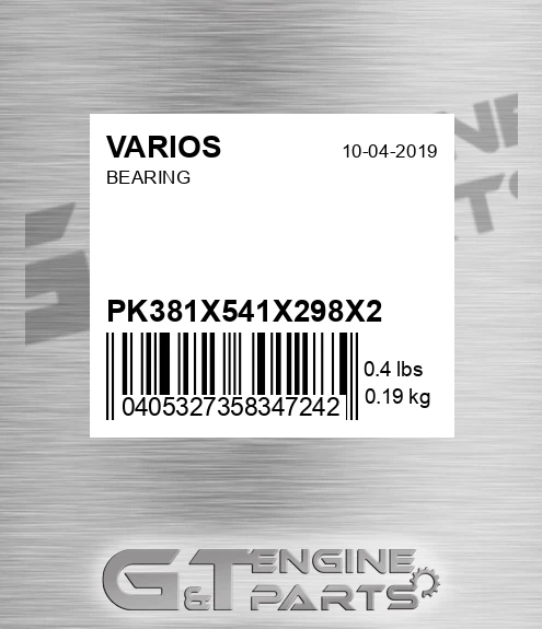 PK38.1X54.1X29.8X2 Bearing