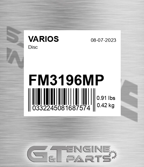 FM3196MP Disc