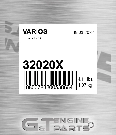 32020X Bearing for VARIOS