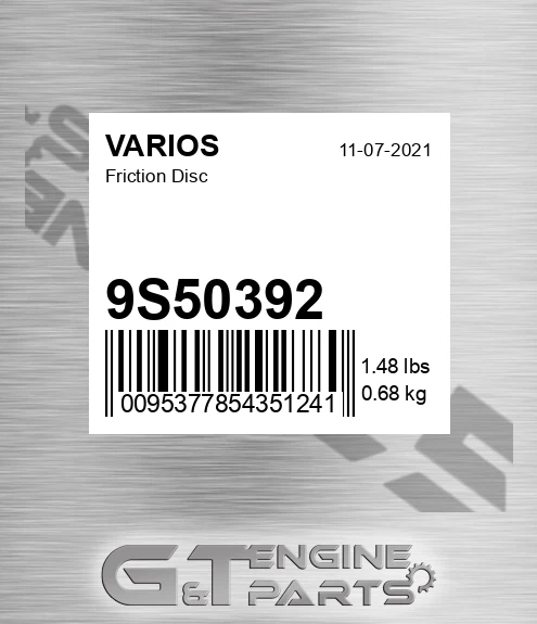 9S50392 Friction Disc for VARIOS