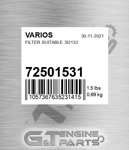 72501531 Filter Suitable 3i2132
